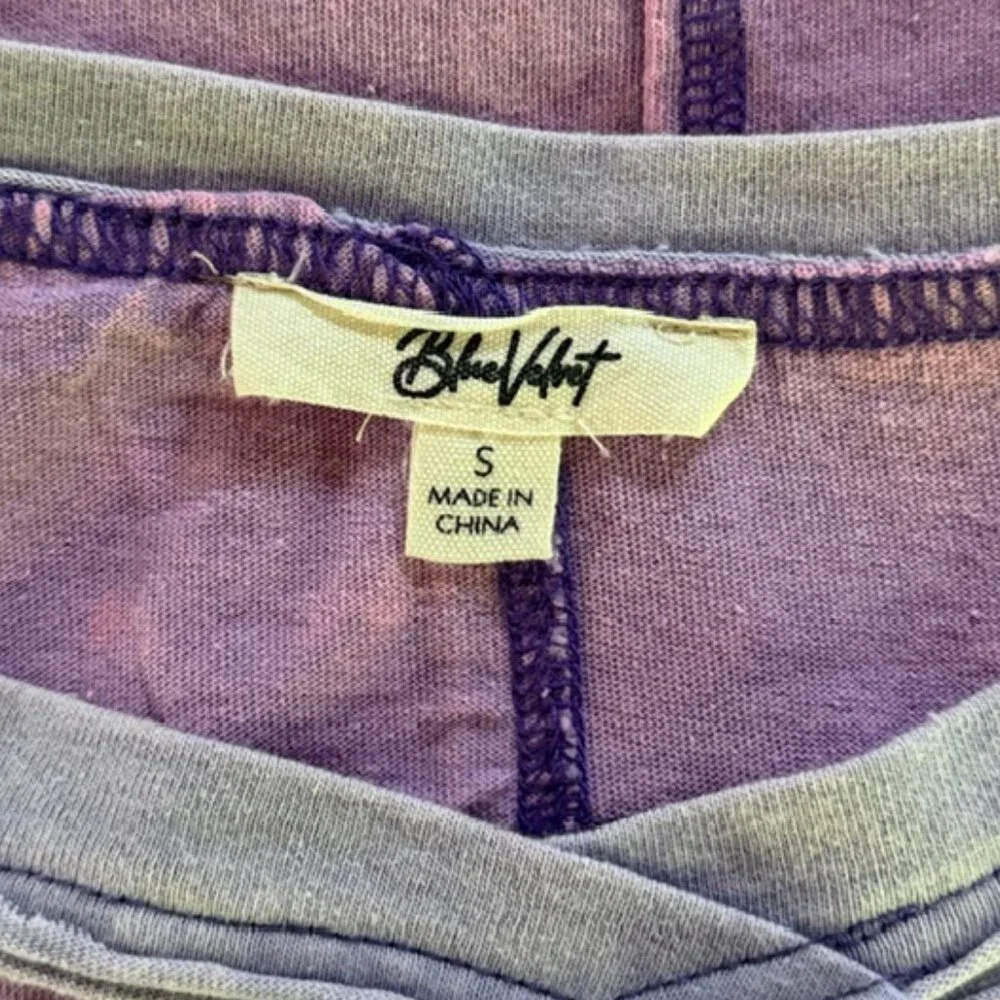 Blue Velvet Color Relax Fit Top in Purple Size Small - Picture 7 of 9